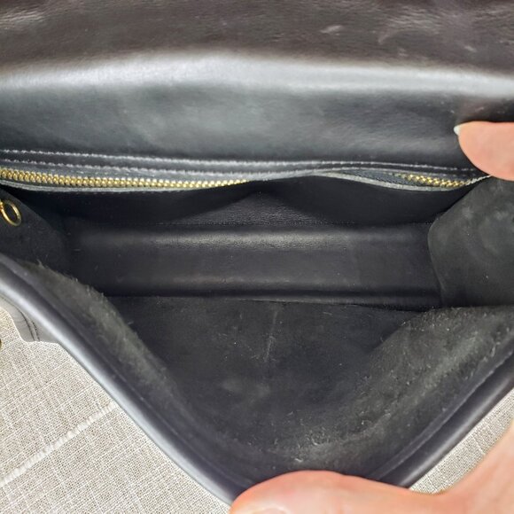 Coach Court Satchel & Crossbody Bag - Vintage Black Leather (Made in US) - Picture 13 of 16